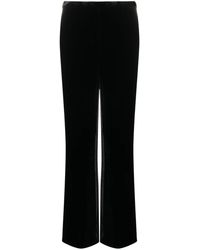 P.A.R.O.S.H. - Straight-Leg-Hose Aus Samt - Lyst