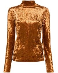 Forte Forte - Highneck Crushed Velvet Top - Lyst