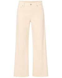 PAIGE - Anessa Frayed-Hem Jeans - Lyst