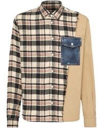 DSquared² - Camicia Con Design Patchwork - Lyst