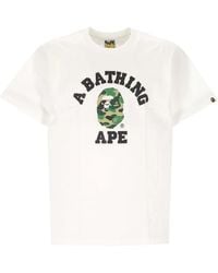 A Bathing Ape - Logo-Print Cotton T-Shirt - Lyst
