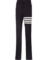 Thom Browne - Plain Weave 4-Bar Backstrap Trousers - Lyst