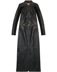 DIESEL - L-tot Leather Maxi Dress - Lyst