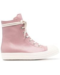 Rick Owens - Baskets montantes roses - Lyst