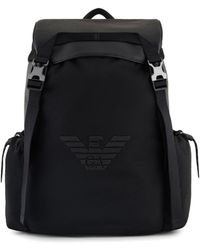 Emporio Armani - Logo-appliqué Backpack - Lyst