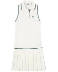 Burberry - Robe De Tennis En Coton Piqué - Lyst