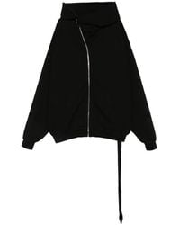 Rick Owens - Asymmetric High-Neck Zip-Up Hoodie - Lyst