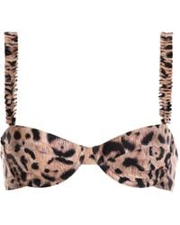 Agua Bendita - Bikinioberteil Mit Leoparden-Print - Lyst