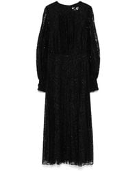 Nissa - Floral-Lace Midi Dress - Lyst