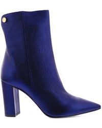 Paris Punk - Metallic Pointed-Toe Ankle Boots - Lyst