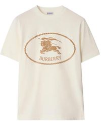 Burberry - T-Shirt Mit Knight-Stempel - Lyst