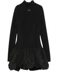 Off-White c/o Virgil Abloh - Robe Courte À Col Montant Et Jupe Bouffante - Lyst
