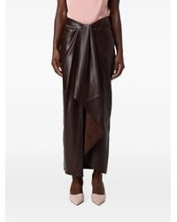 Hanita - Draped-Detail Maxi Skirt - Lyst