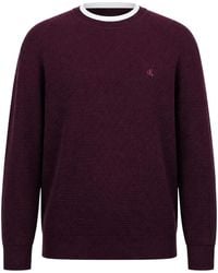 Calvin Klein - Pullover Mit Waffelstrick-Muster - Lyst