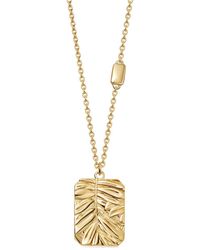Astley Clarke - Collar Terra Cherished en oro vermeil reciclado de 18 ct con medallón - Lyst