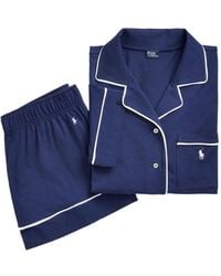Polo Ralph Lauren - Short-Sleeve Piped-Trim Pyjama Set - Lyst