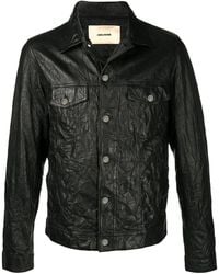Zadig & Voltaire - Base Crinkle Leather Jacket - Lyst