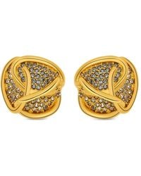 Oscar de la Renta - Oorbellen Verfraaid Met Kristallen - Lyst