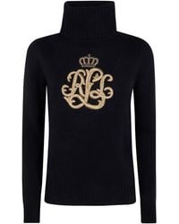 Ralph Lauren - Roll-Neck Logo-Embroidered Sweater - Lyst
