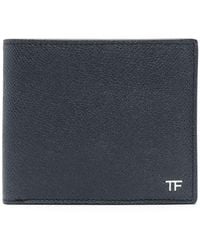Tom Ford - Grained-leather Bi-fold Wallet - Lyst