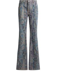 Etro - Floral Paisley-Motif Flared Jeans - Lyst