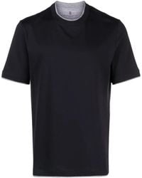 Brunello Cucinelli - T-Shirt With Faux-Layering - Lyst