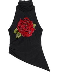 Blumarine - Tulen Top Met Pailletten - Lyst