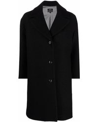 A.P.C. - Wide-collar Single-breasted Coat - Lyst