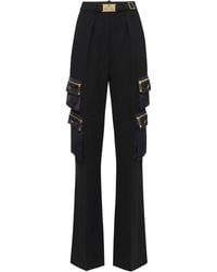 Elisabetta Franchi - Belted Straight Trousers - Lyst
