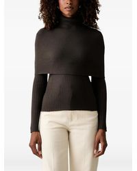 Twinset - Ribbed-Knit Detachable-Collar Sweater - Lyst