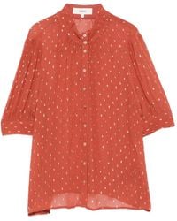Ba&sh - Metallic-Dot Button Blouse - Lyst