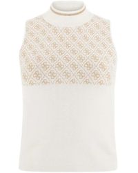 Guess - Monogram-Pattern Mock-Neck Top - Lyst