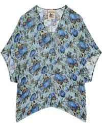 Semicouture - Placida Floral-Print V-Neck Blouse - Lyst