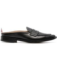 Thom Browne - Grained Leather Mule Loafers - Lyst