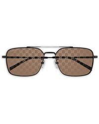 Gucci - Specialized Fit Rectangular Sunglasses - Lyst