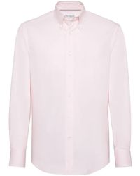 Brunello Cucinelli - Cotton Button-Down Collar Shirt - Lyst