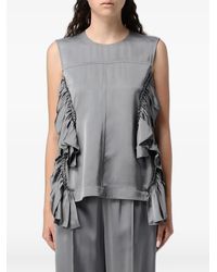 Jil Sander - Blouse À Bords Volantés - Lyst