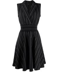 Pinko Gestreepte Blousejurk - Zwart