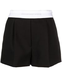 Alexander Wang - Shorts con banda logo - Lyst