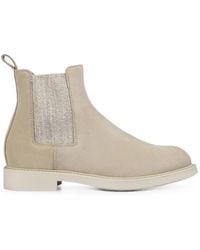 Doucal's - Bottines Chelsea En Daim - Lyst