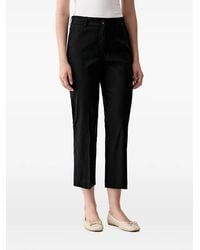 Sisley - Cropped Straight-Leg Trousers - Lyst