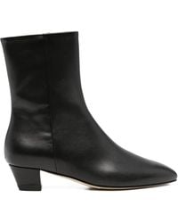 Aeyde - Leather Pointed-Toe Ankle Boots - Lyst