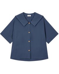 Studio Tomboy X - Oversized-Collar Button-Up Shirt - Lyst