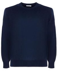 Kangra - Crew-Neck Ribbed-Trim Fine-Knit Sweater - Lyst