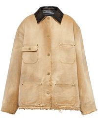 Prada - Ripped Canvas Jacket - Lyst