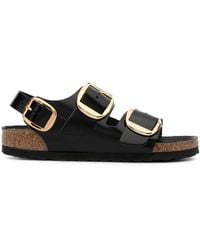 Birkenstock - "Milano Big Buckle" Slides - Lyst