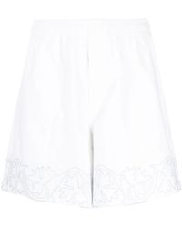 Bode - Shorts Met Geborduurde Bloemen - Lyst