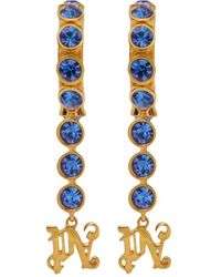 Palm Angels - Crystal-embellished Monogram Earrings - Lyst