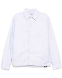 Aspesi - Striped Padded Shirt Jacket - Lyst