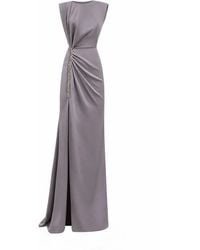 Gemy Maalouf - Robe Drapée À Ornements En Cristal - Lyst